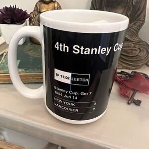 4th Stanley Cup Hockey Mug by Orca Coatings. Game 7 1994. NY vs Vancouver.